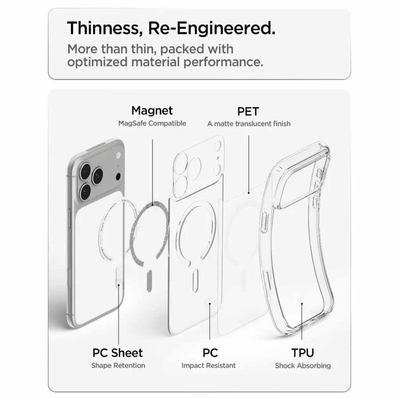 SPIGEN Iphone 18 Pro/ 17 Pro Ultra Hybrid Magfit Frost White ACS12161-image 3