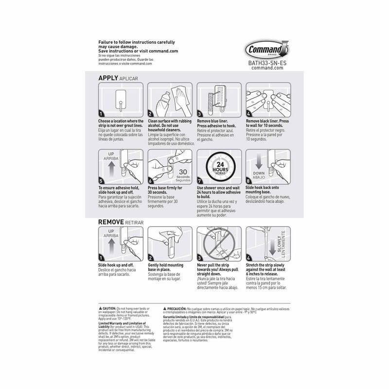 3M COMMAND Command Small Hook Bath33-sn-es BATH33-SN-ES-image 4