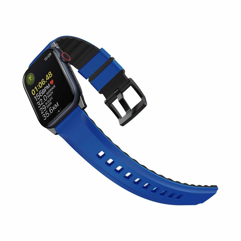 UNIQ Linus Airosoft Silicone Apple Watch Strap 49/45/44/42mm - Racing Blue (racing Blue) UNIQ-49MM-LINUSRBLU-image 2