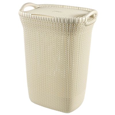 CURVER Knit Laundry Hamper 57l Oasis White D-CV-75-0839