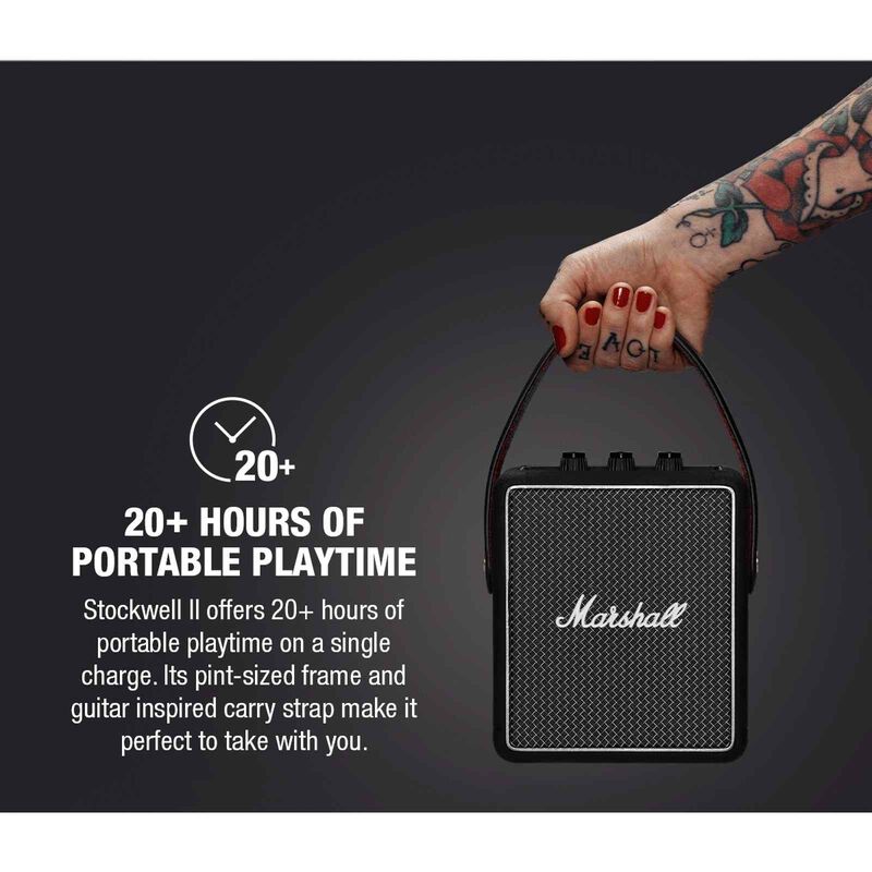 MARSHALL Bluetooth Speaker STOCKWELL II (BLACK AND BRASS)-image 7