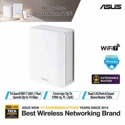 ASUS Zenwifi Be14000 Wifi 7 Mesh System (1 Pack) BT8 (W-1-PK)