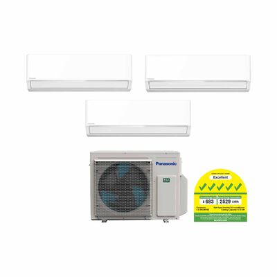 PANASONIC Panasonic 28k Condenser Bkz Series System 3 (9000btu X3) CU-3XU28YBZ + CS-XU9BKZW X 3