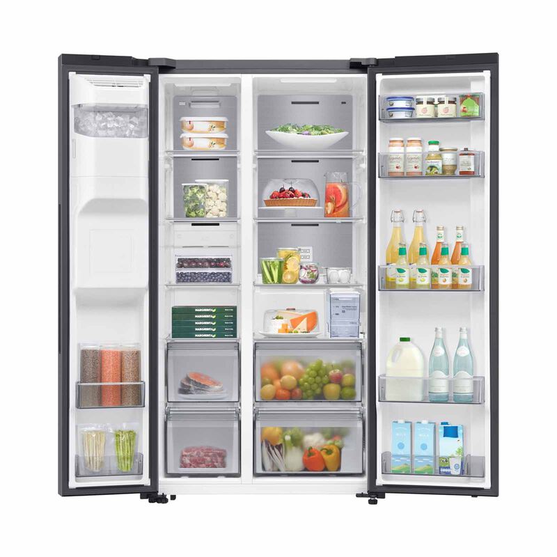SAMSUNG Side By Side Fridge (635l) - Matt Doi Metal RS70H65K3TSS-image 4