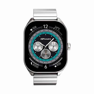 HIFUTURE Apex - Silver Bluetooth Smartwatch With Heart Rate Function HSSW3SL