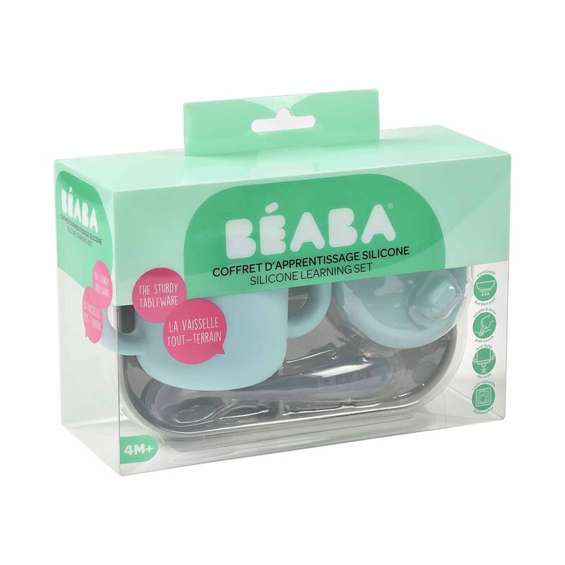BEABA Learning Set - Blue/grey (online) SILICONE-image 3