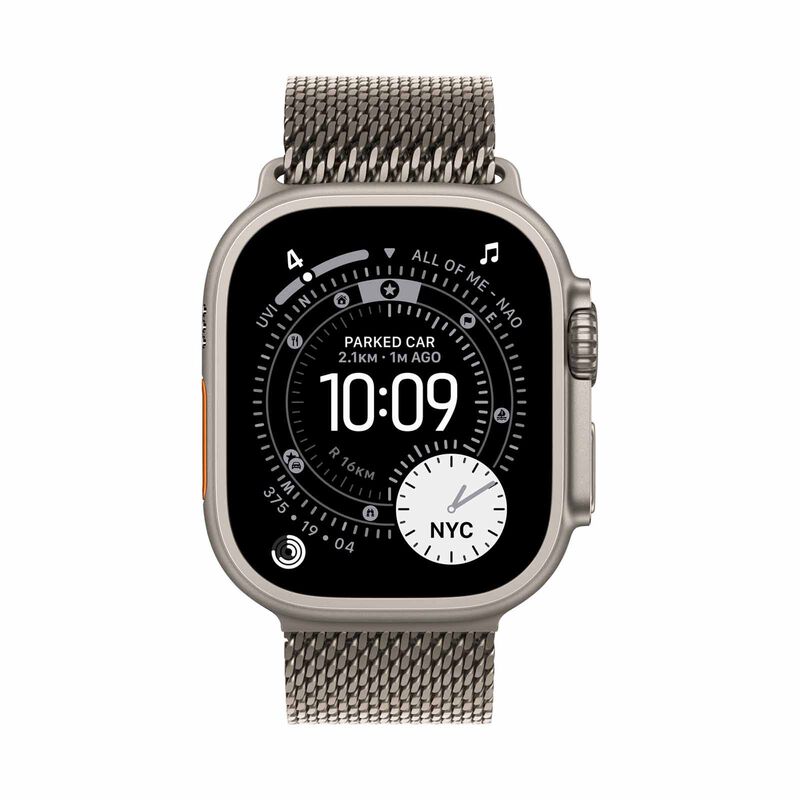 APPLE Watch Ultra 3 Gps + Cellular 49mm Natural Titanium Case With Natural Titanium Milanese Loop - Large MF0E4X/A-image 2