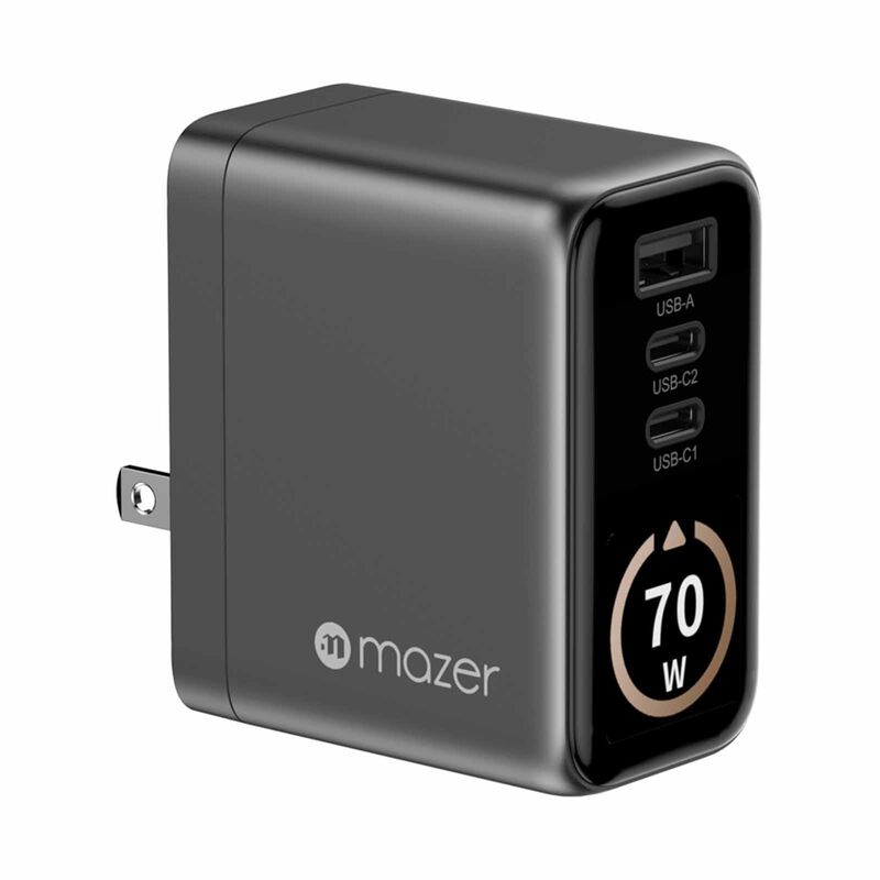 MAZER Aiprestige Gan Pd70w 2c1a With Travel Plugs-blackgrey M-AI-G70W-V7-BG-image 4