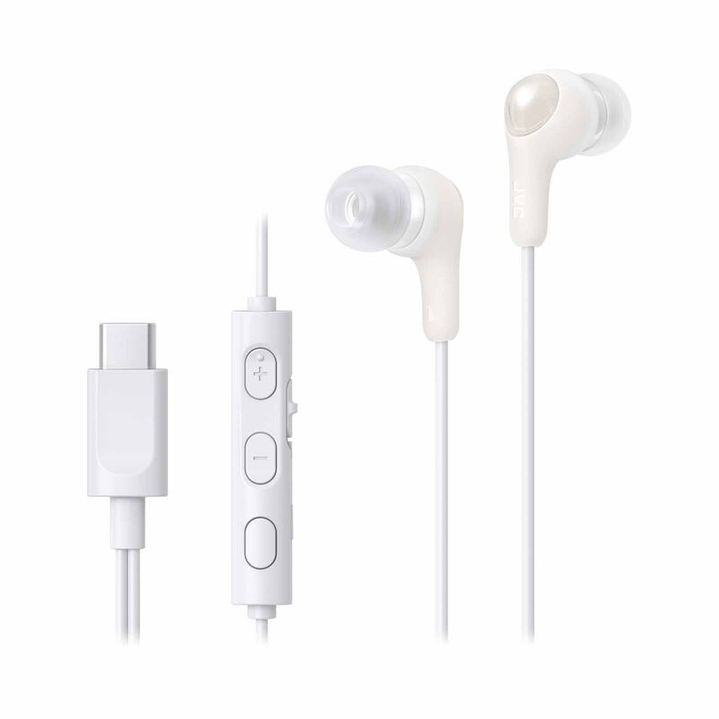 JVC Gumy Connect Wired Usb Type-c Earphones With Mic- White HA-FR9UC-W-image 1