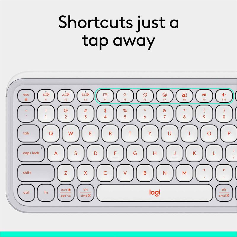 LOGITECH Pop Icon Keys Wl Kb - Off White 920-013084-image 13