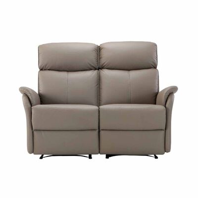 SOLOTTI 2rr-m Seater (hl) Dark Beige Half Leather Recliner Sofa AIRION