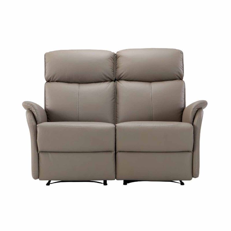 SOLOTTI 2rr-m Seater (hl) Dark Beige Half Leather Recliner Sofa AIRION-image 1