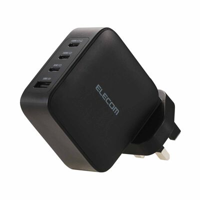 ELECOM 100w Pd Wall Charger C-3port A-1port MPA-ACAS01BFBK