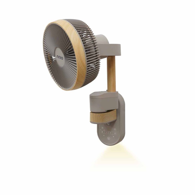 NNIO 10 In Wall Air Circulator Dc Wall Fan With Remote - Almond N1000DCWFR-A-image 2