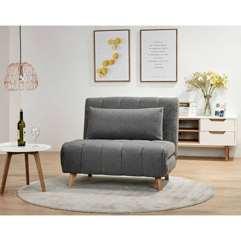Single Sofa Bed Grey TESSA-image 2