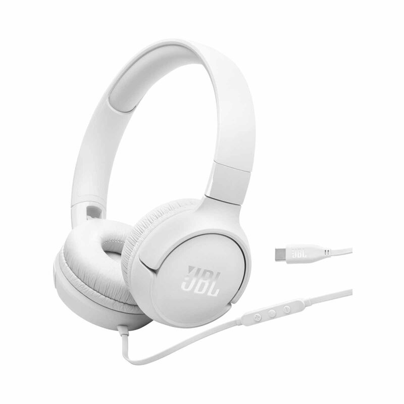 JBL Jbl Pure Bass Sound. High-resolution Audio Headphones TUNE 520C USB-C WHITE-image 1