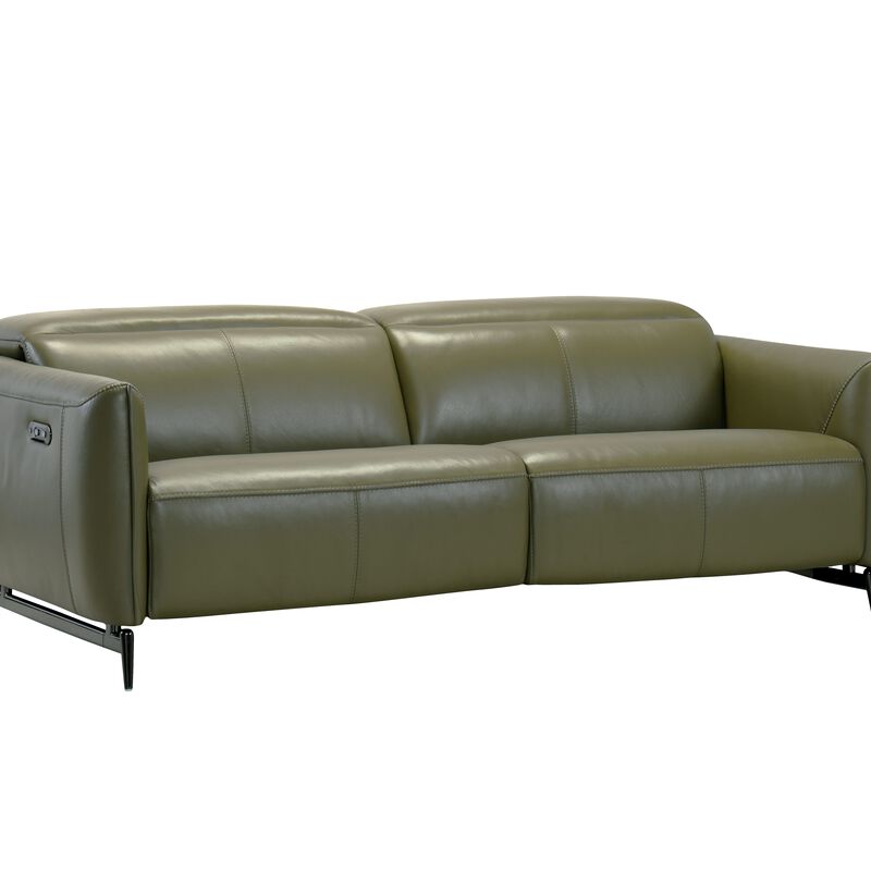 3rr Seater (fl) C15 Green Full Leather Sofa VERDA-image 4