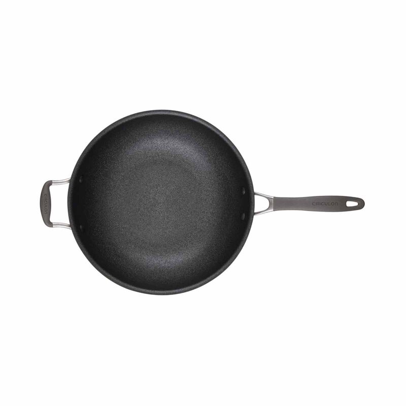 CIRCULON Scratchdefense A1 Nonstick 32cm Stirfry Pan With Helper Handle 81829-image 2