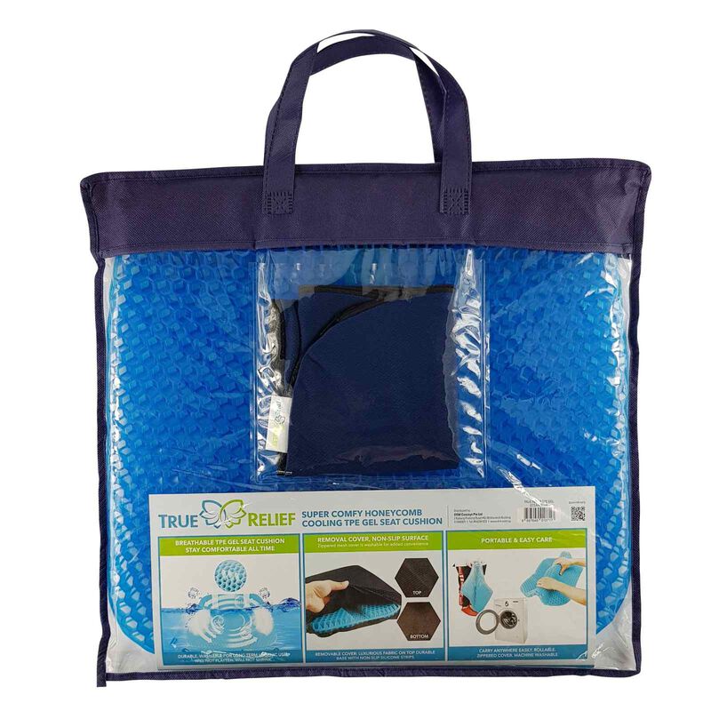 TRUE RELIE Tpe Gel Seat Cushion Ocean Blue TRTPESC-OBLUE-image 6