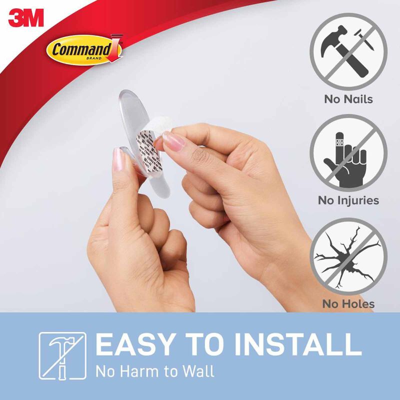 3M COMMAND Medium Hooks 2hooks 4strips 17091CLR-image 4