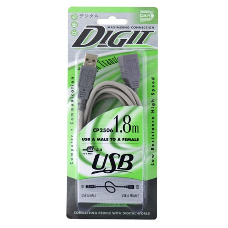 DAIYO Usb Cable A Male To A Female 1 .8 Meter CP2506-image 2