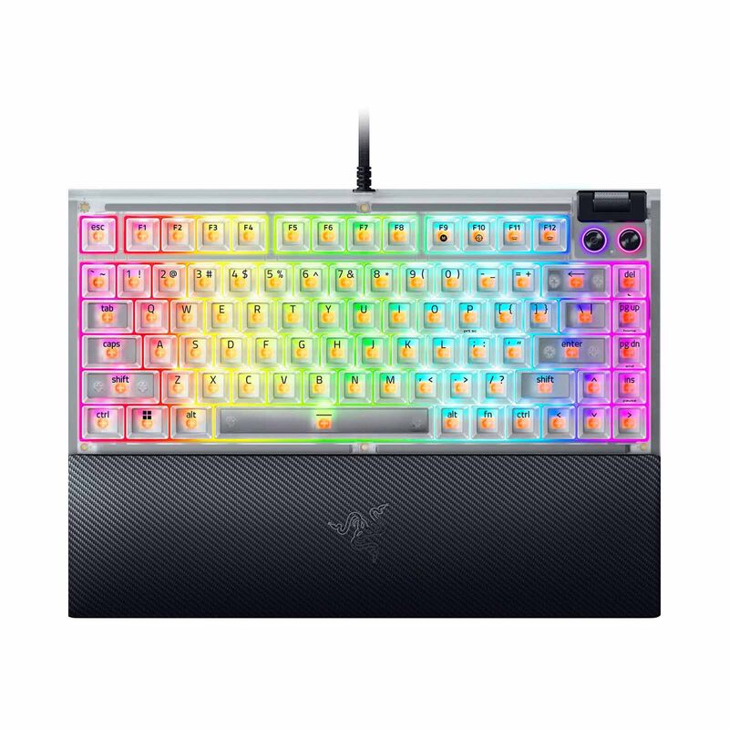 RAZER Blackwidow V4 75% - Hot-swappable Mechanical Gaming Keyboard - Phantom White Edition - Us Layout - F RZ03-05003500-R3M1-image 7