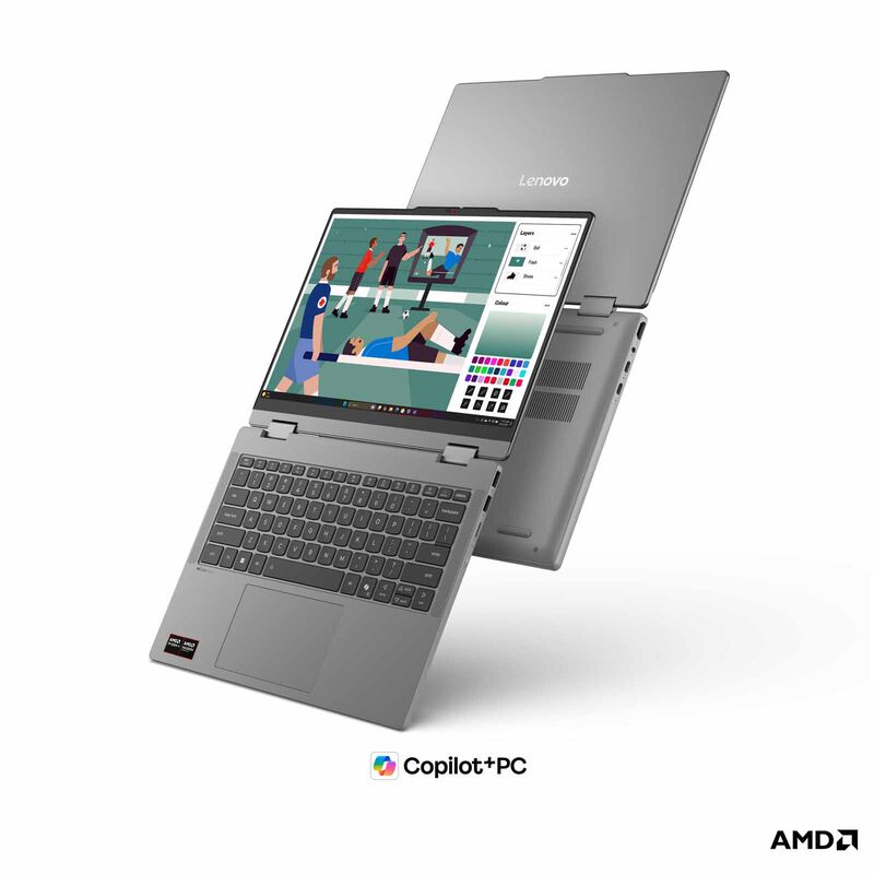 LENOVO 14in Wuxga Ips Amd Ryzen 5 320 8gb Amd Radeon 760m 512gb Ssd Win 11 Home IDEAPAD 5 2-IN-1 14AHP11 83UJ0036SB-image 3