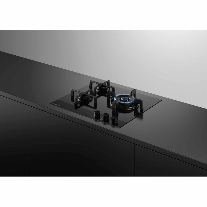 FISHER & P 60cm 3 Burner Glass Cooktop (pub) CG603DTGGB4-image 2