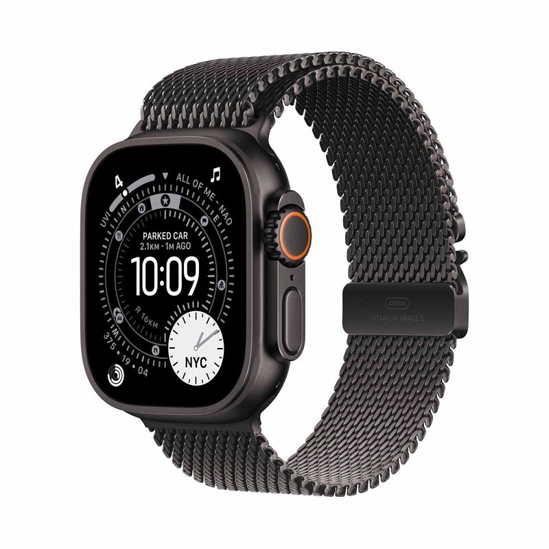 APPLE Watch Ultra 3 Gps + Cellular 49mm Black Titanium Case With Black Titanium Milanese Loop - Small MF1N4X/A-image 1