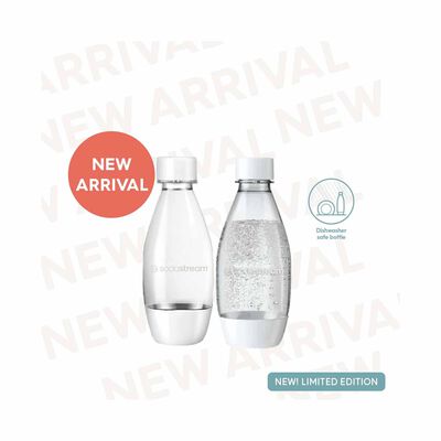 SODASTREAM 0.5l Dishwasher Safe Carbonating Bottles Twin Pack - White 0.5L DISHWASHER SAFE CARBONATING BOTTLES TWIN PACK - 1748216650