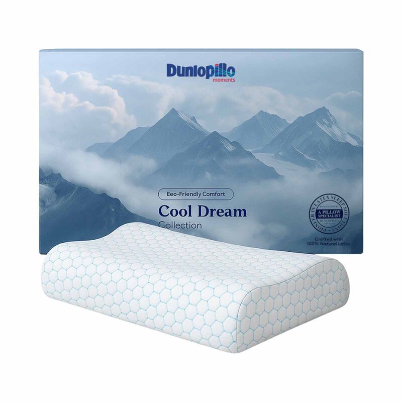 DUNLOPILLO Elite High Contour Pillow - Medium - 100% Pure Natural Latex COLD DREAM-image null
