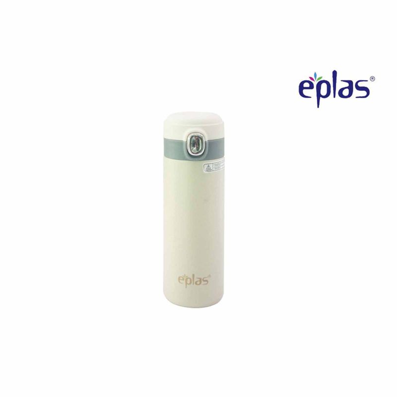 EPLAS S/steel Flip Top Bottle (400ml) Ivory EVP-400-image 1