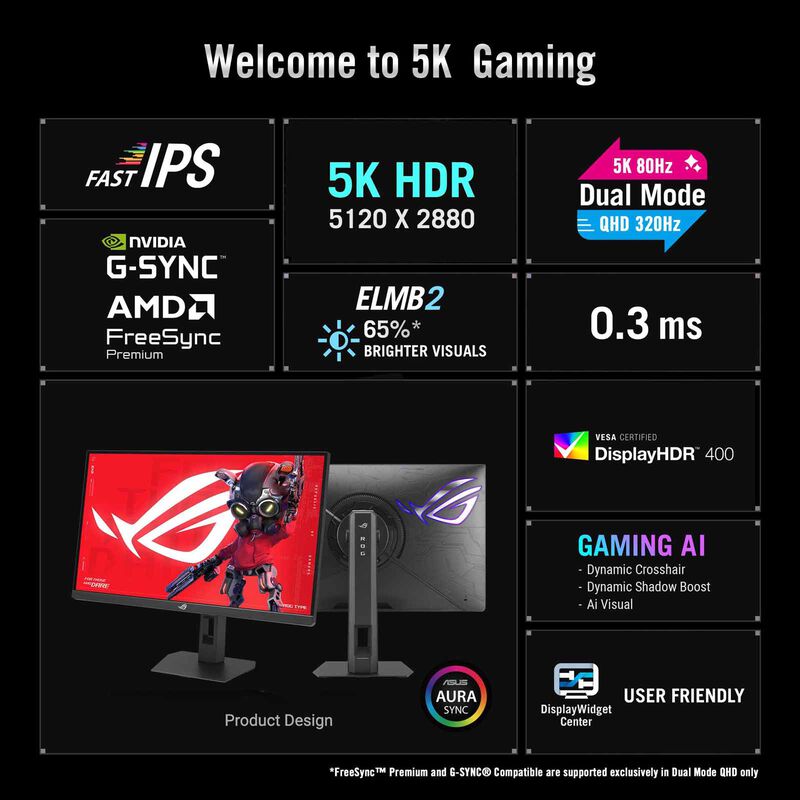 ASUS 27in Rog Strix 5k 80hz Ips Monitor XG27JCEG-image 8
