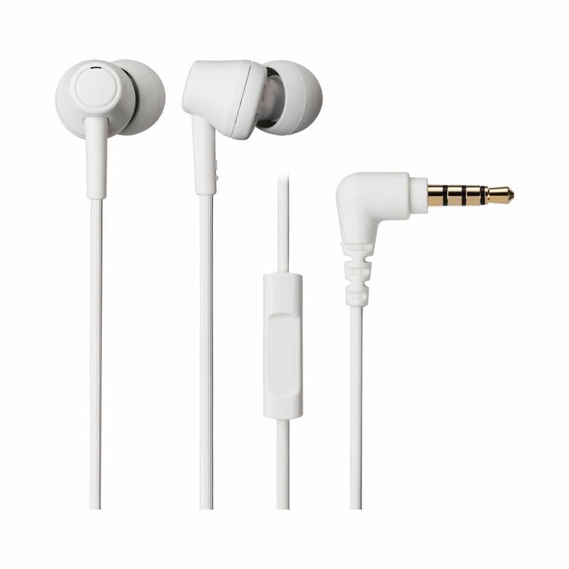 AUDIO TECH Inner Earphone With Mic (white) ATH-CK350XIS WH-image 1