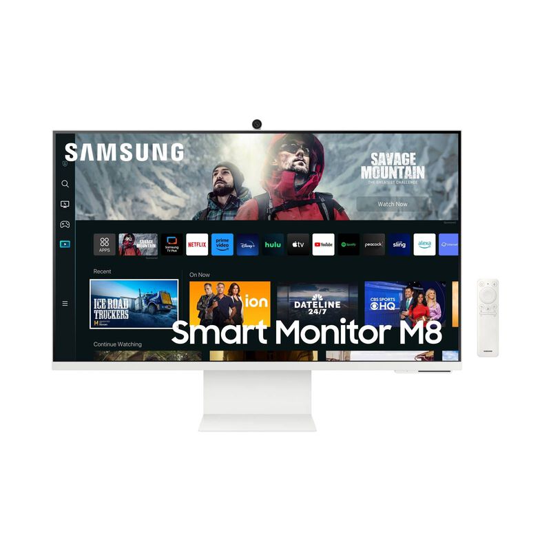 SAMSUNG 27in Uhd Smart Monitor Warm White With Camera LS27CM801UEXXS-image 1