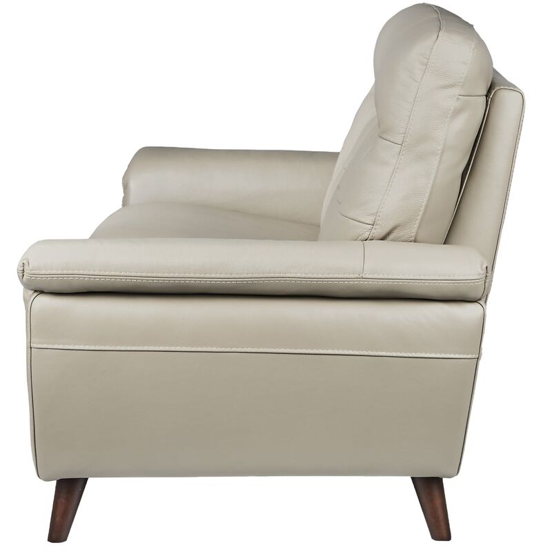 3 Seater (fl) C15 Stone Full Leather Sofa NEW BECCA-image 3