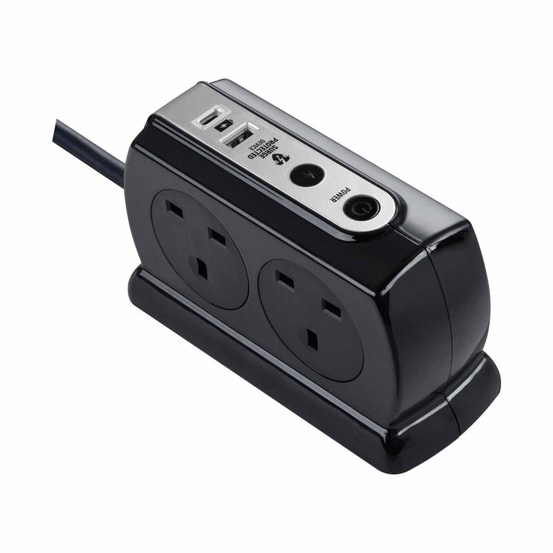 MASTERPLUG 4 Socket 2m Surge+switched Extension W Usb A+c SRGDSUAC2042PB-image 9