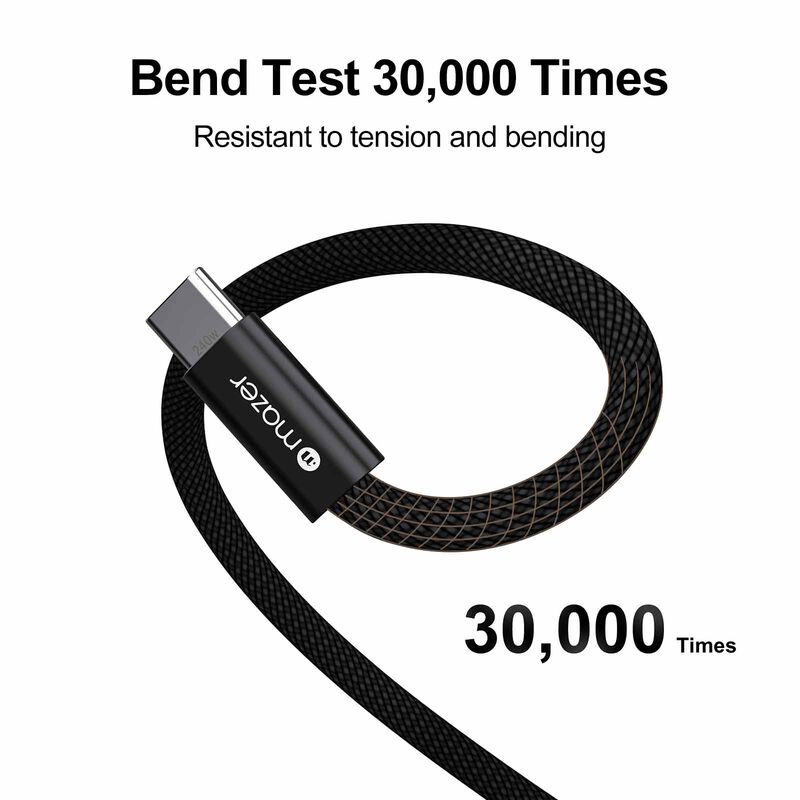 MAZER Infinitelink Flex2 240w/1m Usb-c Braided Cable-black M-FLEX2-C1M-BK-image 6
