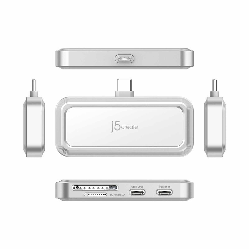J5CREATE Usb-c To Dual Usb-c / Sd Card Adapter JCH167W-image 8