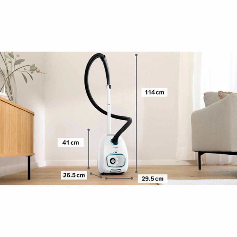BOSCH Bagged Vacuum Cleaner (600w) - White BGB41HYGGB-image 16