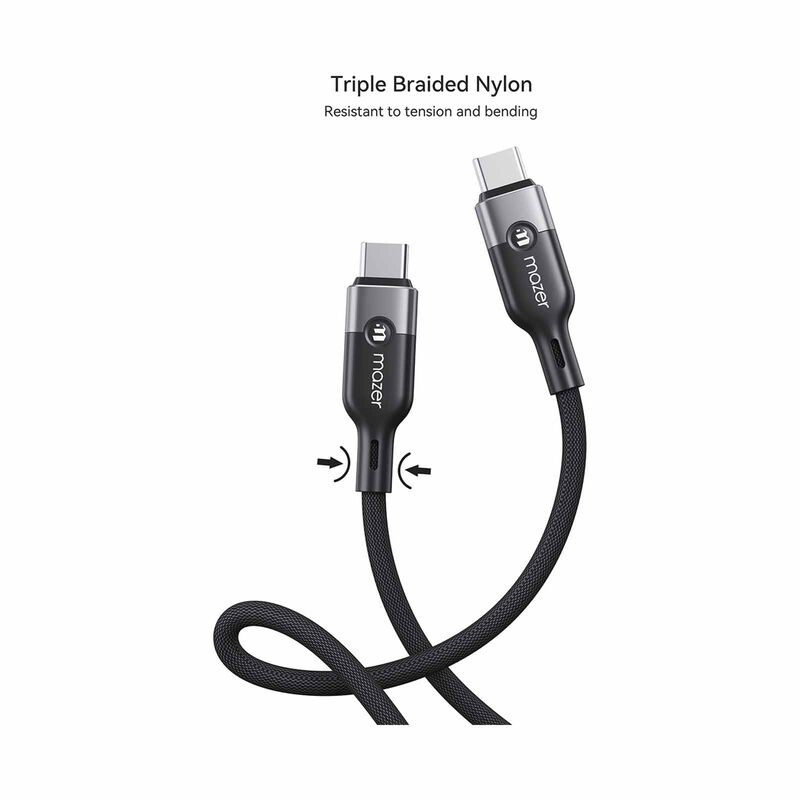 MAZER Infinitelink Cobra2 Magnetic 2.5m/240w Fast Charging Cable-blackgrey M-COBRA21-BG-image 9
