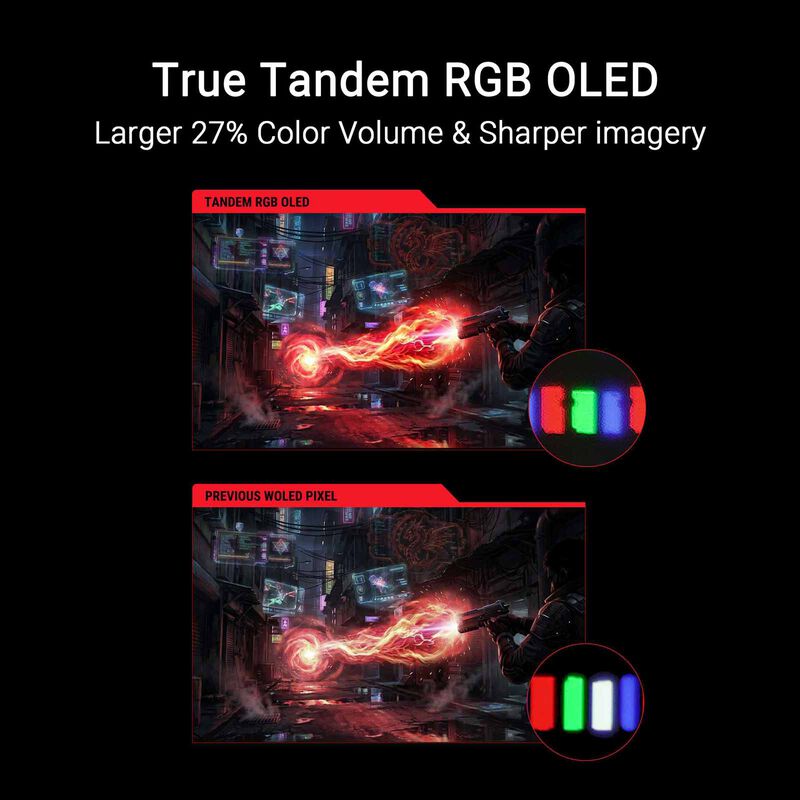 ASUS 26.5in Rog Swift Uhd 240 Hz Tandem Rgb Woled Monitor PG27UCWM-image 6