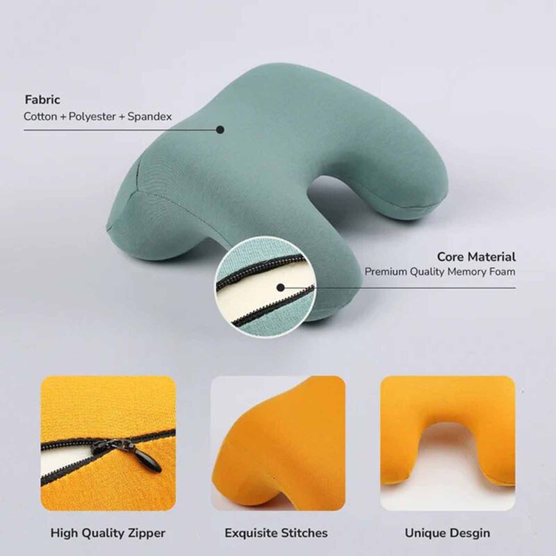 BELLAMI PL Nap Tech Memory Foam Pillow With Cover - Indigo PORTABLE NAP PILLOW-image 4