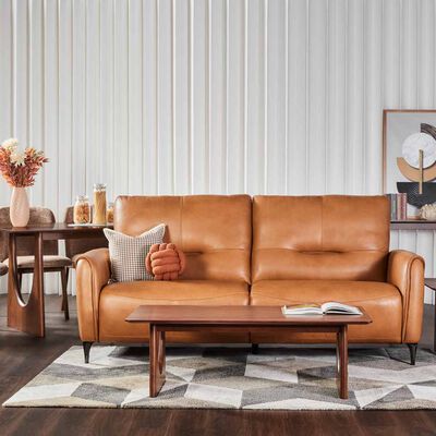 3 Seater (fl) C13 Copper Full Leather Sofa LINNEA