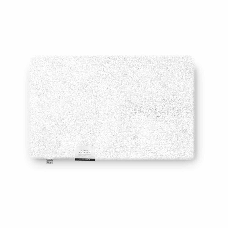 GRAND ATEL Plush Bath Rug - White HOME COLLECTION BARETT-image null