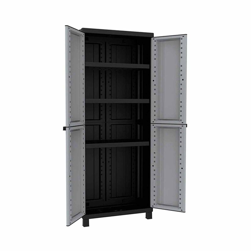 TERRY Twist Black Cabinet 2 Door 3 Adj. Shelves TR2708-image 2