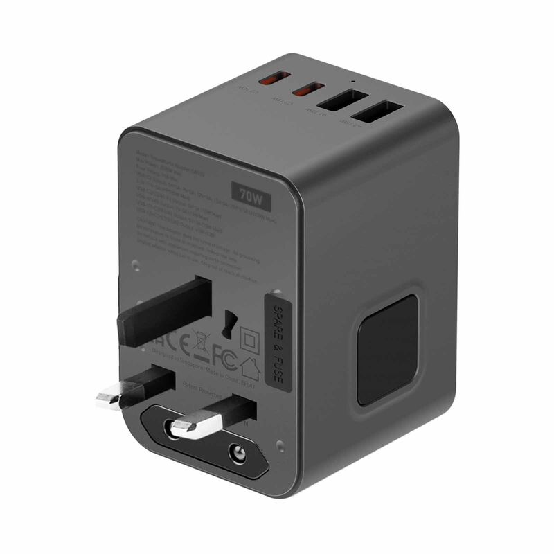 ENERGEA Travelworld Adapter Gan70, 3c2a 70w - Gunmetal TWA-GAN70-GUN-image 6
