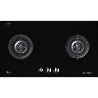 TURBO Built-in 2 Burners Glass Hob (88cm) (exclude Installation) T882GV-BK