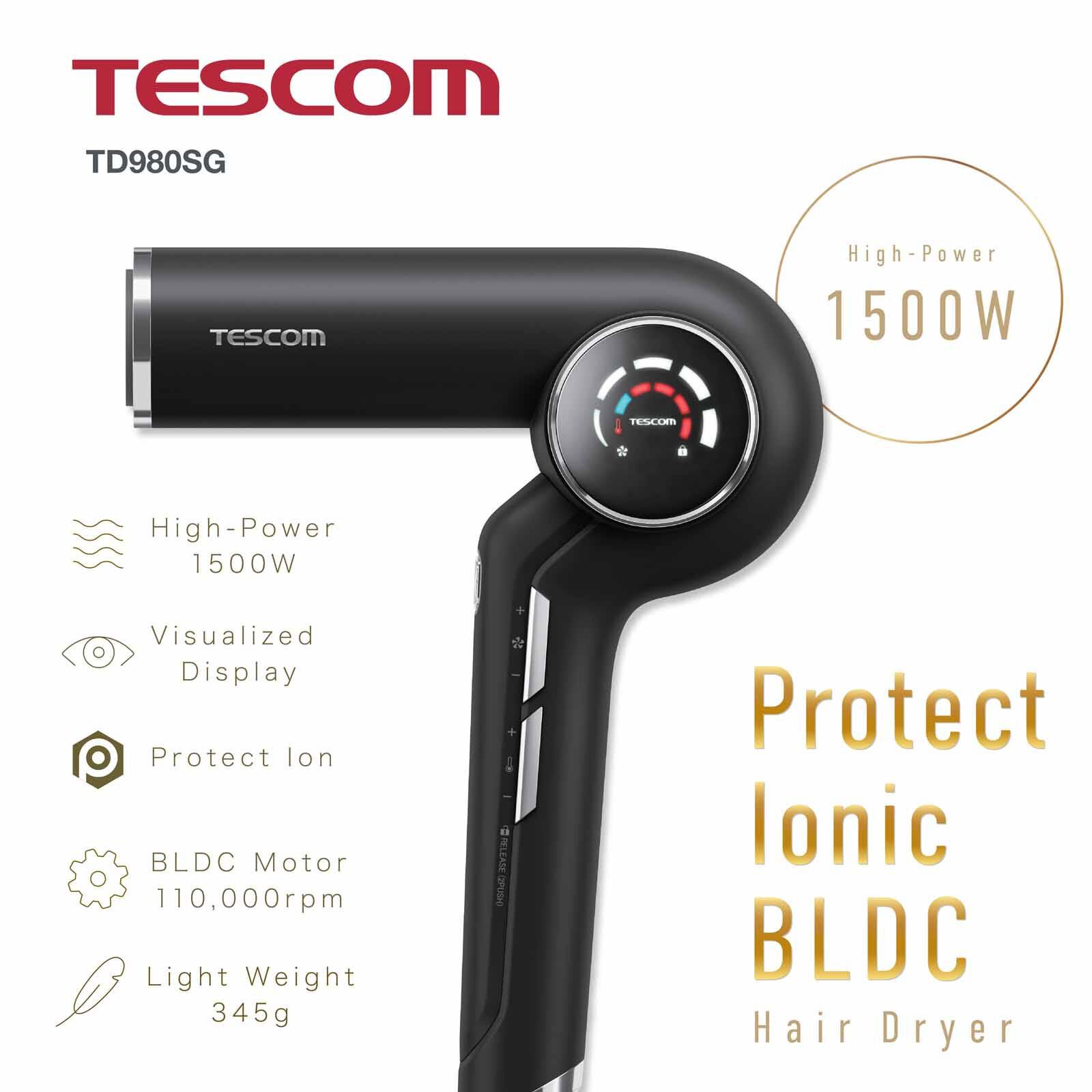 Shop TESCOM Protective Ion Bldc Hair Dryer (1500w) TD980SG-K in