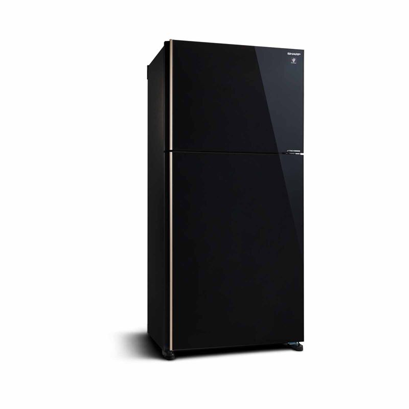 SHARP 2 Door Top Mount Fridge - Black (607l) SJ-PG60A-BK-image 2